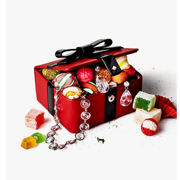 Kate Spade red present gift box Jewelry Case bag - Picture 6 of 8